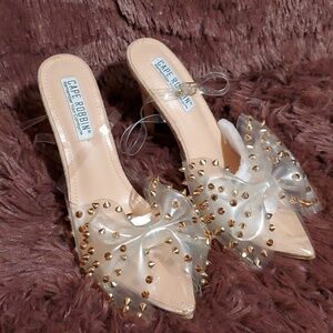 Cape Robbin Clear Spike High Heels NWOT